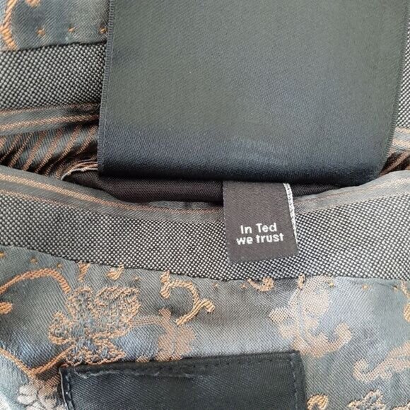 TED BAKER London Blazer Jacket Solid Gray Men's Sz 44 R - Picture 15 of 15